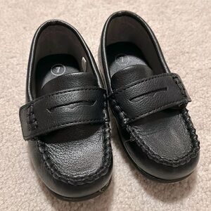 Toddler black loafers